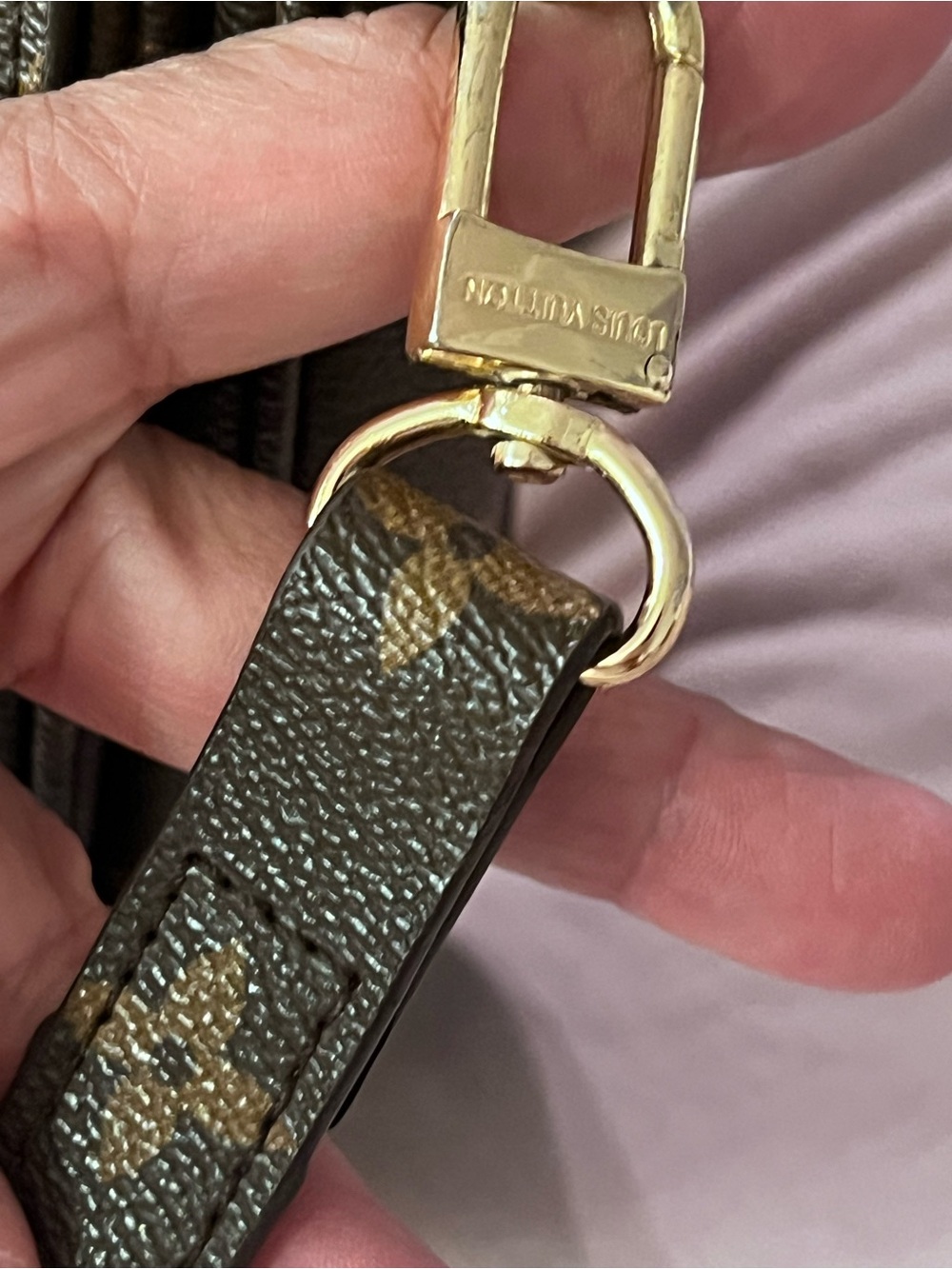 Brown leather LV iconic Monogram Crossbody Bag - Picture 14 of 14